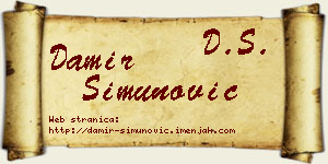 Damir Simunović vizit kartica